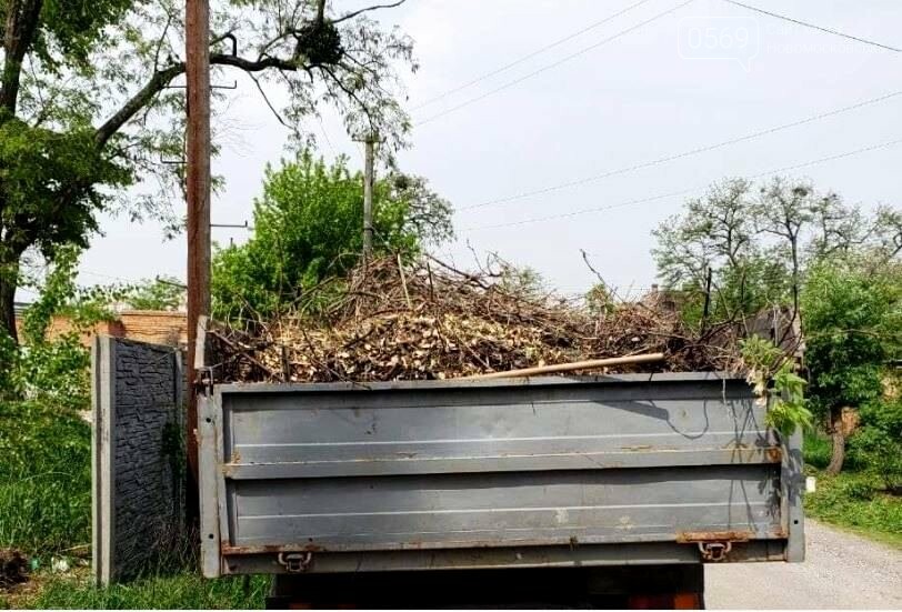У Новомосковську в рамках акції  «Чистодяка» комунальники вивезли сухе гілля зі старого річпорту, фото-1